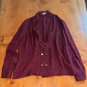 Vintage Deep Red Women's Cardigan